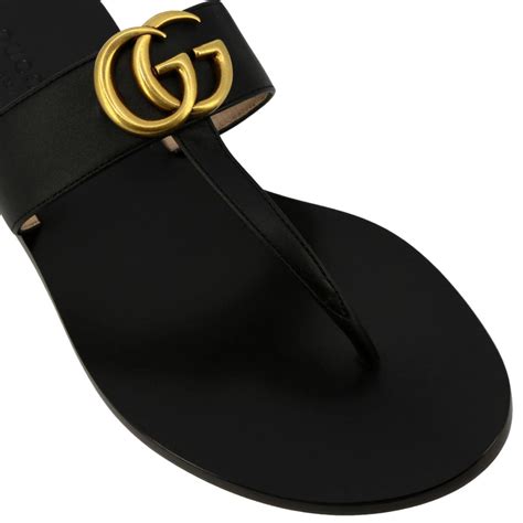 gucci gg flat sandals|authentic gucci sandals women.